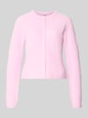 PIECES Strickjacke mit Woll-Anteil Modell 'SILLY' Hellgelb