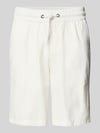 Blend Regular Fit Sweatshorts aus Leinen-Mix Modell 'BAY' Weiss