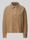 OPUS Regular Fit Langarmbluse aus reiner Baumwolle Modell 'Fronna' Taupe