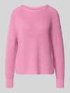 Marc O'Polo Regular Fit sweter dzianinowy z czystej bawełny Mocnoróżowy