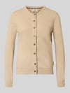 Barbour Slim Fit Strickjacke aus Woll-Baumwoll-Mix Beige