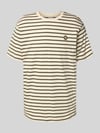 Wood Wood T-shirt met ronde hals, model 'Ace' Beige
