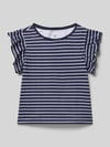 Blue Seven Regular Fit T-Shirt mit Rüschenbesatz Marine