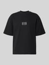 REVIEW T-Shirt mit Logo-Print und Rundhalsausschnitt Black