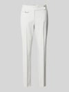 SEDUCTIVE Slim Fit Leinenhose mit Bügelfalten Modell 'INEZ' Hellgrau