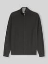 Tom Tailor Regular Fit Strickjacke aus reiner Baumwolle Dunkelgrau