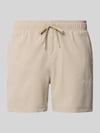 JACK & JONES Spodenki kąpielowe z wyhaftowanym logo model „MAUI” Khaki