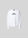 Dsquared2 Sweatshirt mit gerippten Abschlüssen Weiss