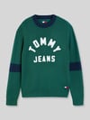 Tommy Jeans Regular Fit Pullover aus reiner Baumwolle Modell 'NEW CLASSICS' Oliv