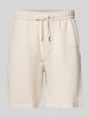 ANOTHER COTTON LAB Leinenshorts mit elastischem Bund und Tunnelzug Beige