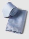 MONTI Stropdas en pochet in een set van zijde Bleu