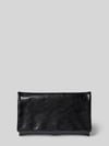 Abro Clutch aus echtem Leder mit Strukturmuster Metallic Black