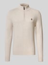 MCNEAL Regular Fit Strickpullover aus reiner Wolle Kitt Melange