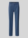 BOSS regular fit pantalon met scheerwol model 'LEON' Bleu gemêleerd