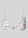 PIECES Góra bikini z fiszbinami model 'BAOMI' Jasnoniebieski