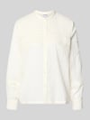 Jake*s Casual Bluse mit Mao-Kragen und Pointelle-Muster Ecru