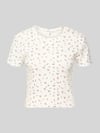 ONLY regular fit T-shirt van katoenmix model 'FENJA' Wit