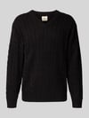 Redefined Rebel Strickpullover mit gerippten Abschlüssen Modell 'PELLE' Black
