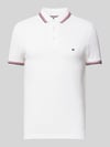 Tommy Hilfiger Slim fit poloshirt met logostitching Wit