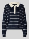 Gestuz Strickpullover mit Polokragen Modell 'taige' Dunkelblau