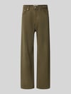 JACK & JONES Straight Fit Jeans aus reiner Baumwolle Modell 'ALEX ORIGINAL' Oliv