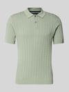 Christian Berg Men Slim Fit Poloshirt in Strick-Optik Oliv