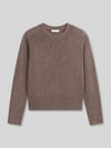 Tommy Hilfiger Sweter o kroju slim fit z czystej wełny Szarobrązowy