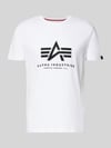 Alpha Industries T-Shirt mit Label-Detail Modell 'Basic' Weiss