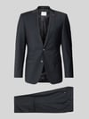 ROY ROBSON „Garnitur o kroju slim fit z mieszanki wełny w jednolitym designie” Czarny