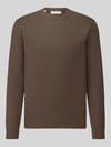 Selected Regular fit gebreide pullover van puur katoen model 'DANE' Lichtbruin