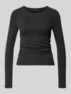 VERO MODA Langarmshirt mit schimmernder Optik Black