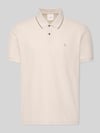 CK Calvin Klein Poloshirt mit Logo Stitching aus reiner Baumwolle Offwhite