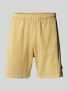 Mazine Regular Fit Sweatshorts mit Label-Detail GELB