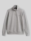 GANT Regular Fit Troyer aus Baumwoll-Mix Hellgrau