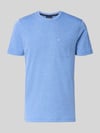Christian Berg Men T-shirt met ronde hals en borstzak Blauw