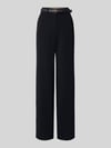 Max Mara Studio Regular Fit Weite Hose mit Gürtel Modell 'TAMICO' Marine