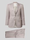 ROY ROBSON slim fit pak met reverskraag en strijkvouw Beige