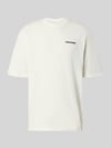 PEGADOR Oversized T-Shirt mit Logo-Stitching Offwhite