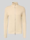 Selected Regular Fit Strickjacke aus reiner Baumwolle Modell 'DANE' Offwhite