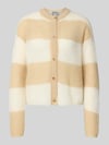 MM by Max Mara Regular fit gebreid jack met wol, model 'MALOU' Beige