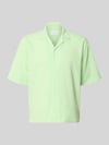 Lindbergh Cropped Freizeithemd aus Leinen-Baumwoll-Mix Hellgruen