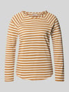 Smith and Soul Langarmshirt mit abgerundetem Saum Mittelbraun
