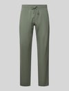 JACK & JONES Hose aus Baumwoll-Leinen-Mix Modell 'KANE' Oliv