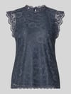 PIECES Regular fit blousetop met all-over motief model 'OLLINE' Blauw