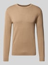 Tom Tailor Gebreide pullover met ronde hals Beige