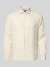 MARKUP Regular Fit Leinenhemd mit Kentkragen Modell 'CAMICIA' Sand
