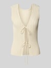 PIECES Top o kroju regular fit z mieszanki bawełny model ‘JOYLYNN’ Piaskowy