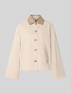 VERO MODA Bluzon o kroju regular fit z wykładanym kołnierzem model 'CHELSEAPOPPY' Piaskowy