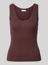 Marc O'Polo DENIM Regular-Fit Tanktop aus reiner Baumwolle Aubergine