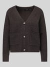 VERO MODA Oversized Strickjacke mit Woll-Anteil Modell 'BOOM' Schoko Melange